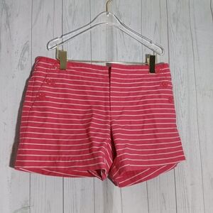 Tommy Hilfiger Pink and White Striped Mini Shorts Sz 10